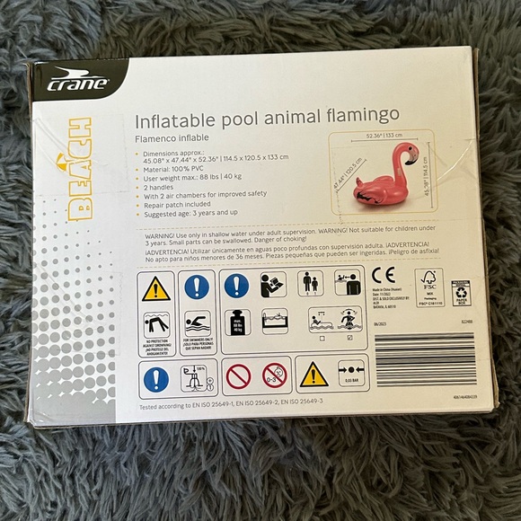 Crane flamingo pool inflatable float BNIB - Picture 2 of 5